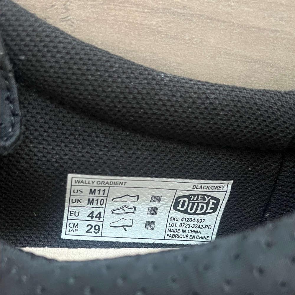 Hey Dude Charcoal Perforated Loafers - Picture 7 of 9
